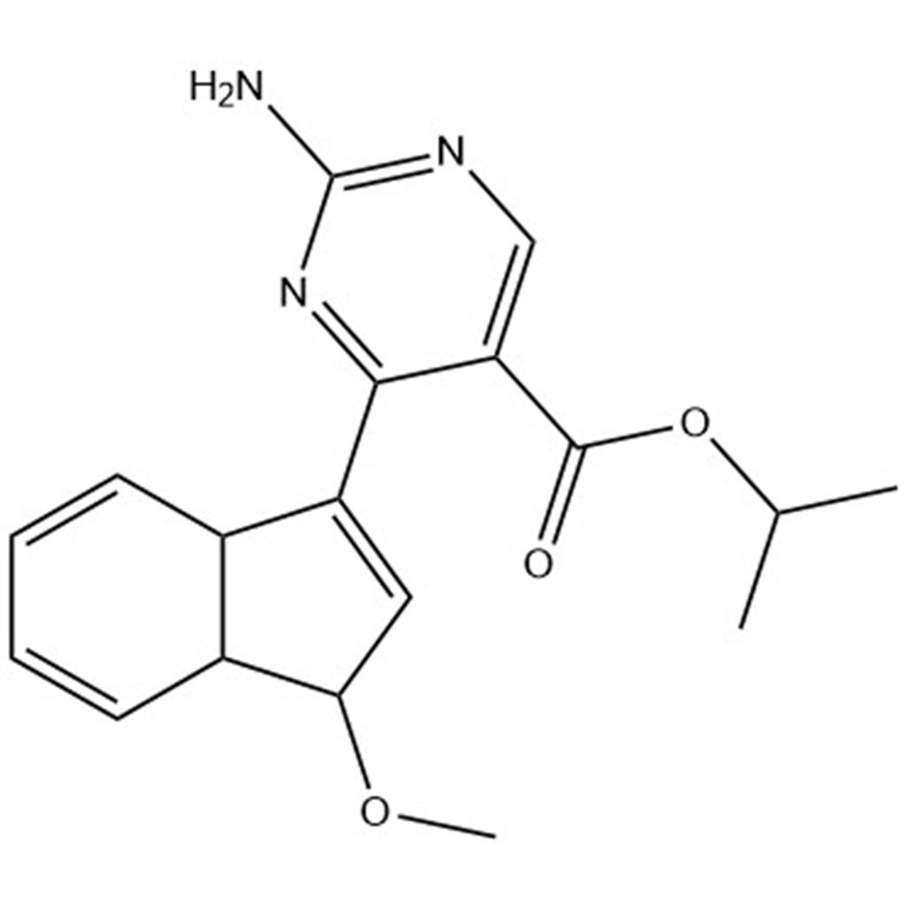 Isopropyl 2-amino-4-(1-methoxy-3a,7a-dihydro-1H-inden-3-yl)pyrimidine-5-carboxylate