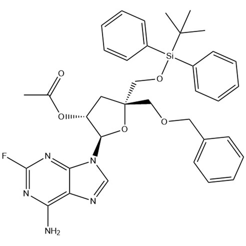 (2R,3R,5S)-2-(6-amino-2-fluoro-9H-purin-9-yl)-5-((benzyloxy)methyl)-5-(((tert-butyldiphenylsilyl)oxy)methyl)tetrahydrofuran-3-yl acetate