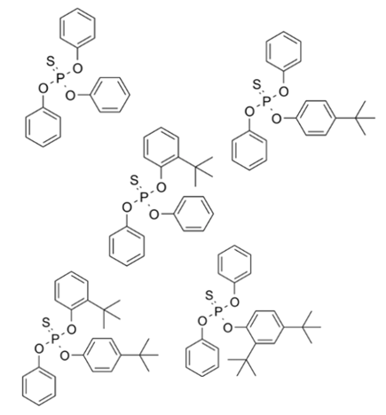 三苯基硫代磷酸酯和叔丁基化苯基衍生物的反应物
