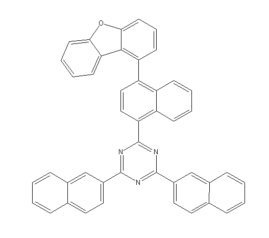 2-(1-(4-(1-二苯并呋喃基)萘基))-4,6-二(2-萘基)-1,3,5-三嗪；OLED中间体