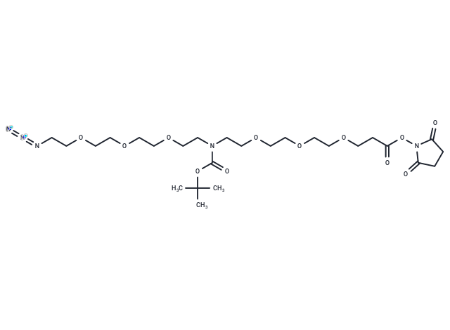 化合物 N-(Azido-PEG3)-N-Boc-PEG3-NHS ester|T18381|TargetMol