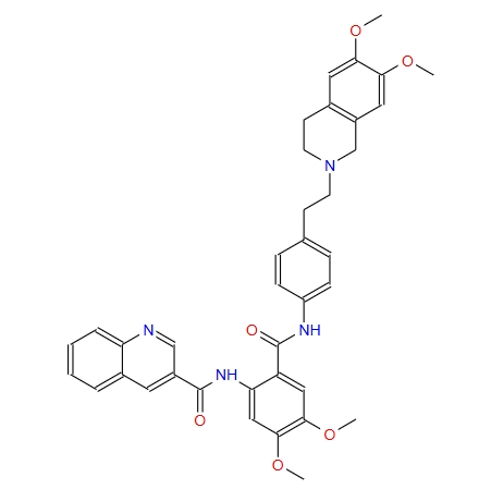 N-[2-[[4-[2-(6,7-二甲氧基-3,4-二氢-1H-异喹啉-2-基)乙基]苯基]氨基甲酰基]-4,5-二甲氧基苯基]喹啉-3-甲酰胺