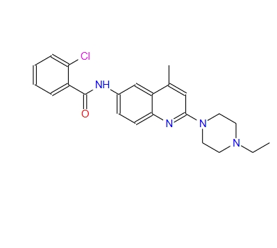 BENZAMIDE, 2-CHLORO-N-[2-(4-ETHYL-1-PIPERAZINYL)-4-METHYL-6-QUINOLINYL]-