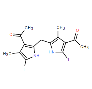 4,3'-二乙酰基-3,4'-二甲基-5,5'-二碘-2,2'-二苯乙烯基甲烷