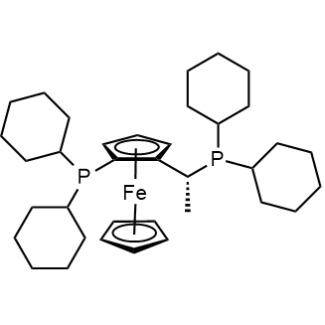 (R)-1-[(Sp)-2-(二环己基膦)二茂铁基]乙基二环己基膦；158923-07-0
