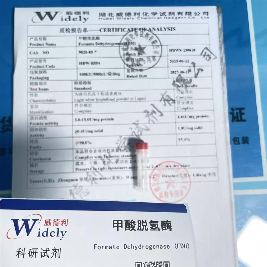 甲酸脱氢酶 9028-85-7 蛋白活性 5.0-15.0U/mg protein 专业精准检测 威德利