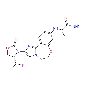(S)-2-[[2-[(S)-4-(二氟甲基)-2-氧代 -3-噁唑烷基]-5,6-二氢苯并[f]咪唑并[1,2-d][1,4]氧氮杂环庚烷-9-基]氨基]丙酰胺