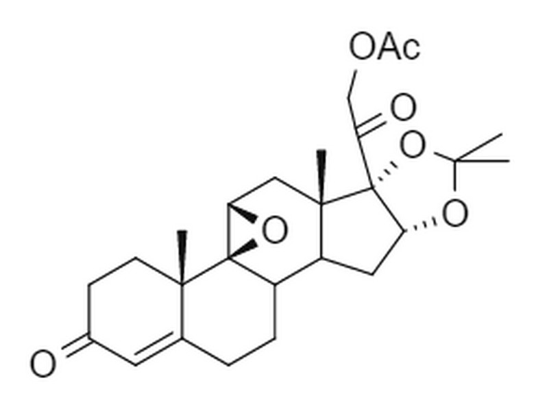 16α，17-[1-甲基亚乙基）双(氧)］-9β，11β-环氧孕甾-4-烯-3，20-二酮-21-醋酸酯