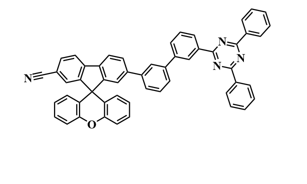 7-[3′-（4,6-二苯基-1,3,5-三嗪-2-基）[1,1′-联苯]-3-基]螺[9H-芴-9,9′-[9H]氧杂蒽] - 2-腈基 2259838-01-0