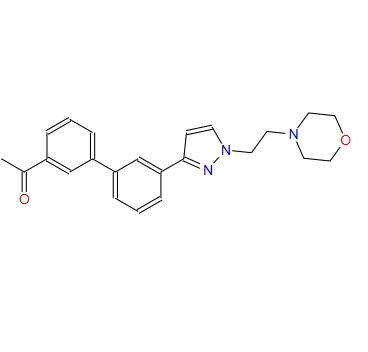Ethanone, 1-[3'-[1-[2-(4-morpholinyl)ethyl]-1H-pyrazol-3-yl][1,1'-biphenyl]-3-yl]-