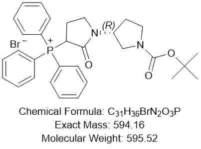 （(3'R)-1'-(叔丁氧羰基)-2-氧代-[1,3'-联吡咯烷]-3-基）三苯基溴化鏻(头孢比罗酯钠中间体）