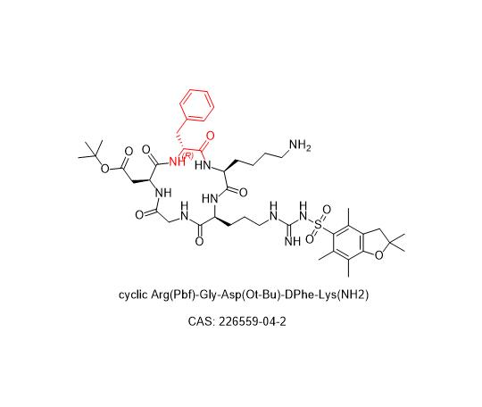 cyclic Arg(Pbf)-Gly-Asp(Ot-Bu)-DPhe-Lys(NH2)