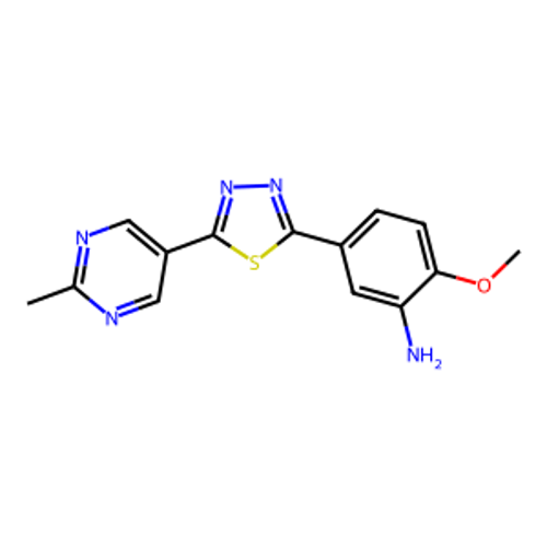 2-甲氧基-5-(5-(2-甲基嘧啶-5-基)-1,3,4-噻二唑-2-基)苯胺