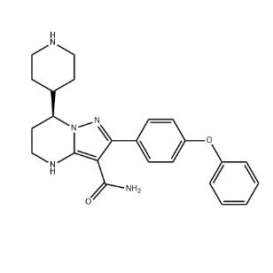 Pyrazolo[1,5-a]pyrimidine-3-carboxamide, 4,5,6,7-tetrahydro-2-(4-phenoxyphenyl)-7-(4-piperidinyl)-, (7S)-