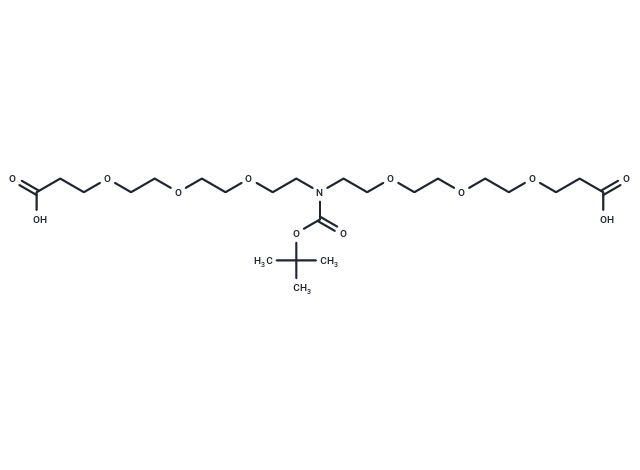 化合物 N-Boc-N-bis(PEG3-acid)|T18393|TargetMol