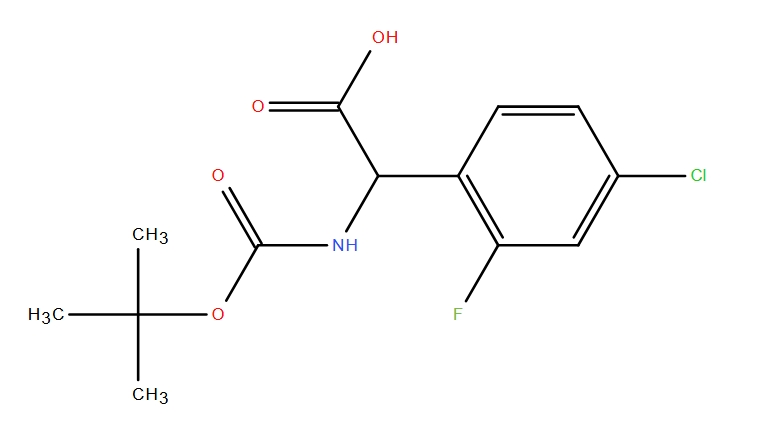 Benzeneacetic acid, 4-chloro-α-[[(1,1-dimethylethoxy)carbonyl]amino]-2-fluoro-