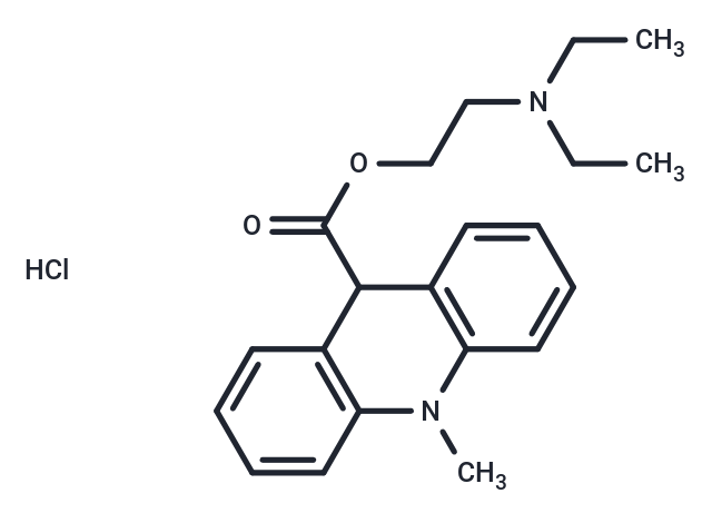 化合物 Acridan-9-carboxylic acid, 10-methyl-, 2-(diethylamino)ethyl ester, hydrochloride|T29616|TargetMol