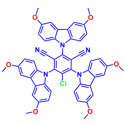 5-氯-2,4,6-三(3,6-二甲氧基-9H-咔唑-9-基)异苯二甲腈 1469704-63-9