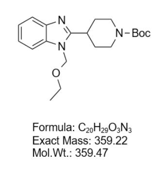 1-哌啶甲酸-4-[1-(2-乙氧基甲基)-1H-苯并咪唑-2-基]-1,1-二甲基乙酯