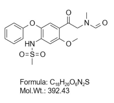 N-(2-(2-甲氧基-4-(甲基磺酰胺基)-5-苯氧基苯基）-2-氧乙基)-N-甲基甲酰胺