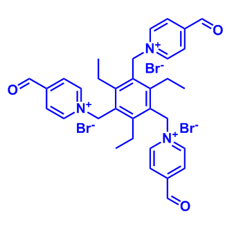 1,1',1''-[(2,4,6-三乙基苯-1,3,5-三基)三(亚甲基)]三(4-甲酰基吡啶-1-鎓)溴化物 3058697-69-8