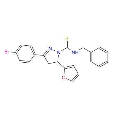 N-benzyl-5-(4-bromophenyl)-3-(furan-2-yl)-3,4-dihydropyrazole-2-carbothioamide