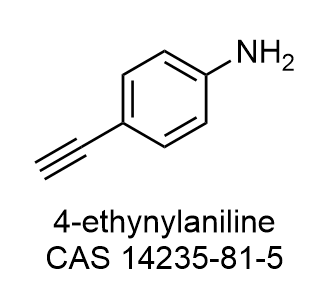 4-乙炔基苯胺  4-Ethynylaniline [14235-81-5] 99.5%+ In stock Light yellow solid