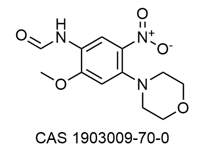 N-(2-甲氧基-4-吗啉基-5-硝基苯)甲酰胺 N-(2-methoxy-4-morpholino-5-nitro-phenyl)formamide [1903009-70-0] 97%+ In stock Orange powder