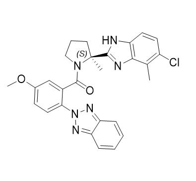 (S)-(2-(2H-苯并[d][1,2,3]三唑-2-基)-5-甲氧基苯基)(2-(5-氯-4-甲基-1H-苯并[d]咪唑-2-基)-2-甲基吡咯烷-1-基)甲酮