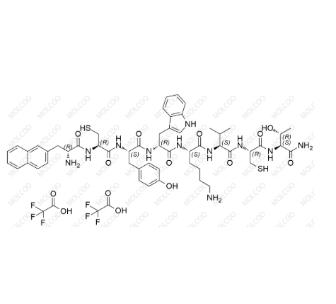 血管肽素(双三氟乙酸盐）；	2478421-60-0