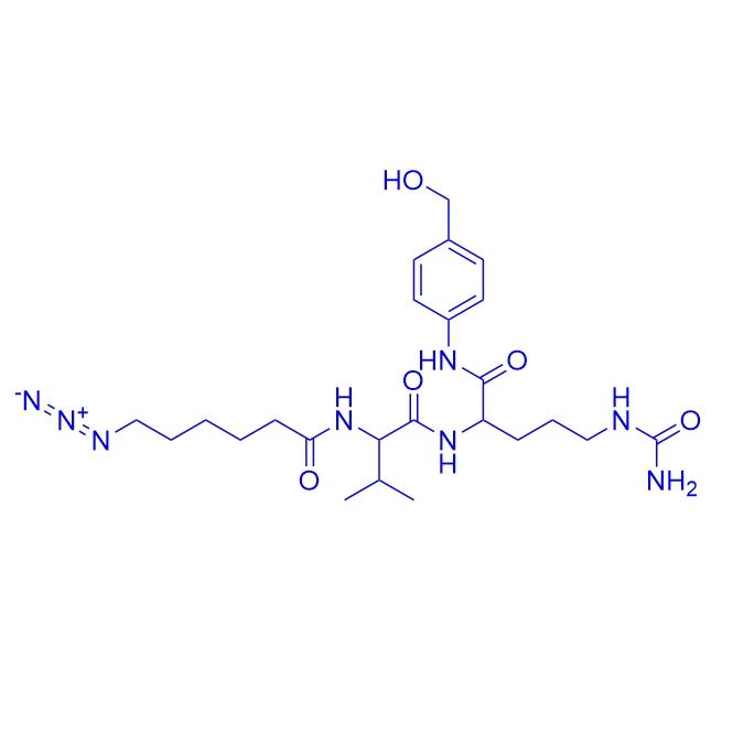 6-Azidohexanoyl-Val-Cit-PAB 1613321-02-0.png
