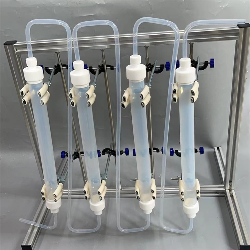 PFA树脂过滤柱配四氟筛板耐腐蚀PFA层析柱串联多级过滤