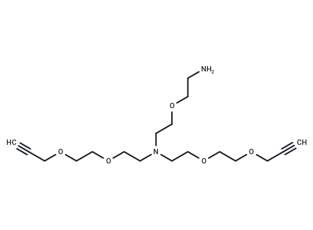 化合物 N-(Amino-PEG1)-N-bis(PEG2-propargyl)|T24516|TargetMol