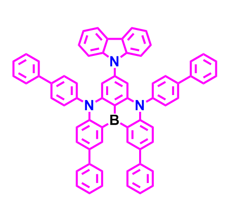 1878102-32-9 ；5,9-二（[1,1'-联苯]-4-基）-7-（9H-咔唑-9-基）-2,12-二苯基-5,9-二氢-5,9-双氮-13b-硼萘并[3,2,1-de]蒽