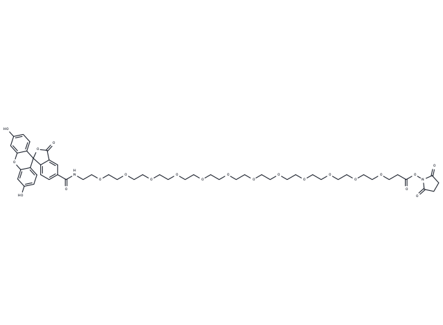 化合物 Carboxyfluorescein-PEG12-NHS|T17708|TargetMol