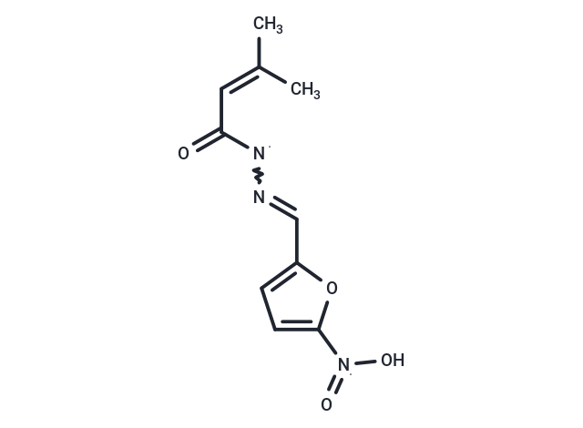 化合物 Crotonic acid, 3-methyl-, (5-nitrofurfurylidene)hydrazide|T31100|TargetMol
