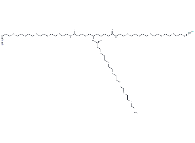 化合物 Amino-PEG6-amido-bis-PEG5-N3|T17436|TargetMol