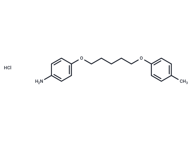 化合物 Aniline, p-(5-(p-tolyloxy)pentyloxy)-, hydrochloride|T30074|TargetMol