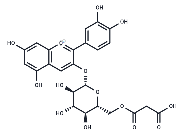 化合物 Cyanidin 3-(6"-malonylglucoside)|TN6607|TargetMol