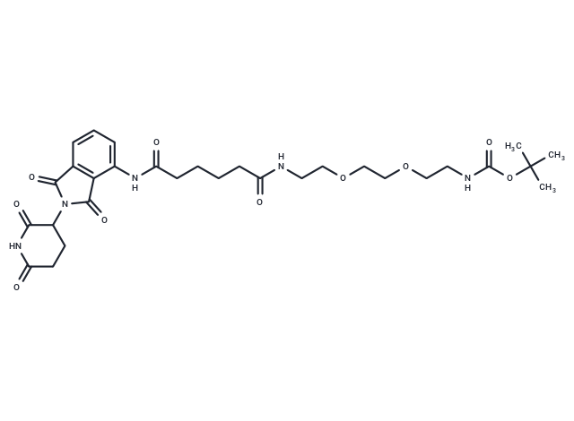 化合物 Pomalidomide-amido-C4-amido-PEG2-C2-NH-Boc|T17906|TargetMol
