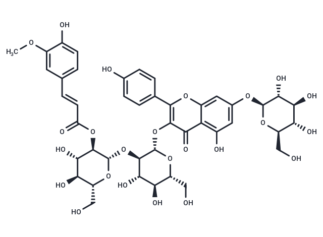 化合物 Kaempferol 3-(2-feruloylsophoroside) 7-glucoside|T125768|TargetMol
