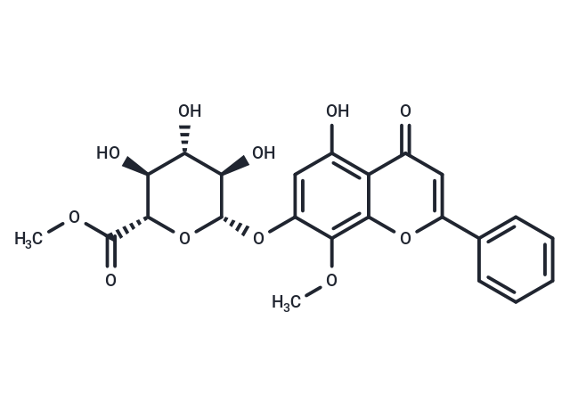 化合物 Wogonin 7-O-beta-D-glucuronide methyl ester|T13966|TargetMol