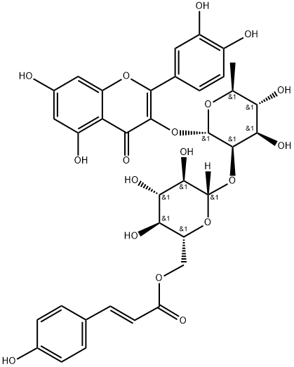 3-O-{2-O-[6-O-(p羟基-反-香豆酰)-葡萄糖基]-鼠李糖基}槲皮素
