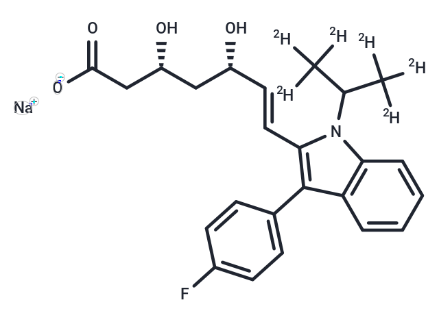 化合物 Fluvastatin D6 sodium|T11306|TargetMol