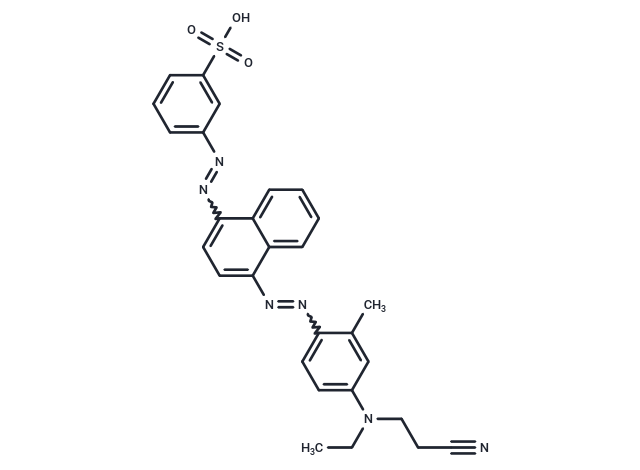 化合物 Benzenesulfonic acid, 3-(2-(4-(2-(4-((2-cyanoethyl)ethylamino)-2-methylphenyl)diazenyl)-1-naphthalenyl)diazenyl)-|T30364|TargetMol
