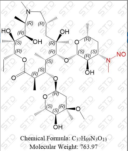 阿奇霉素杂质62 (N-亚硝基阿奇霉素 EP 杂质 I) (N-亚硝基去甲基阿奇霉素)