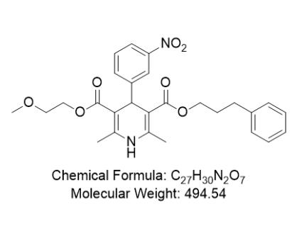 3-（2-甲氧乙基）-5-（3-苯丙基）-2,6-二甲基-4-(3-硝基苯基)--1,4-二氢吡啶-3，5-二羧酸