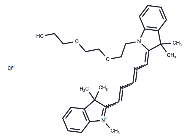 化合物 N-Methyl-N'-(hydroxy-PEG2)-Cy5|T18446|TargetMol