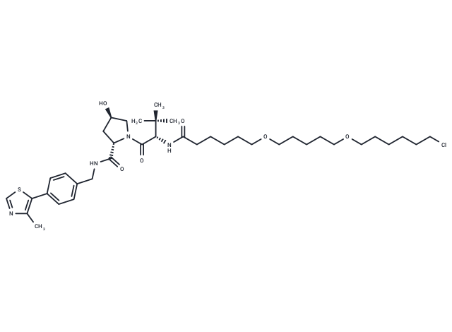 化合物 (S,R,S)-AHPC-(C3-?PEG)?2-?C6-?Cl|T17912|TargetMol