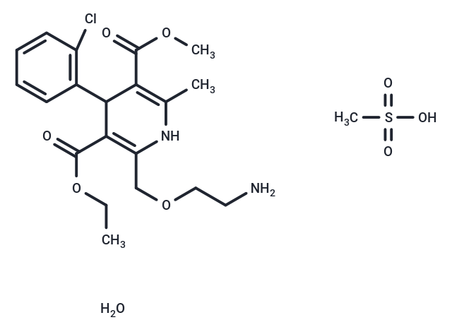 化合物 Amlodipine mesylate monohydrate|T0231L2|TargetMol